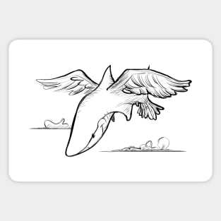 Flying shark Sticker